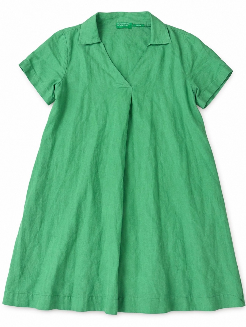 United Colors of Benetton Pure Linen Green Shift Dress Women’s IT 42 US 6